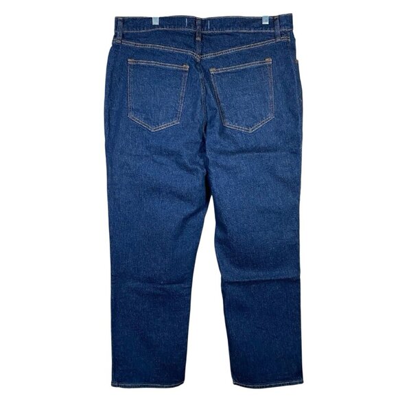 Abercrombie & Fitch 90’s Straight Ultra High Rise Jeans 33 / 16 Short Dark Wash - Picture 2 of 11